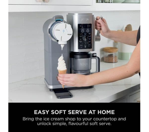 Ninja CREAMi Scoop & Swirl NC701UK 13-in-1 Ice Cream and Soft Serve Maker - Silver - Image 9