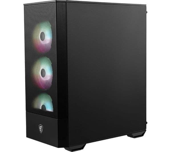 MSI MAG FORGE 112R ATX Mid-Tower PC Case with 4 x 120mm ARGB Fans, Tempered Glass - Black - Image 2