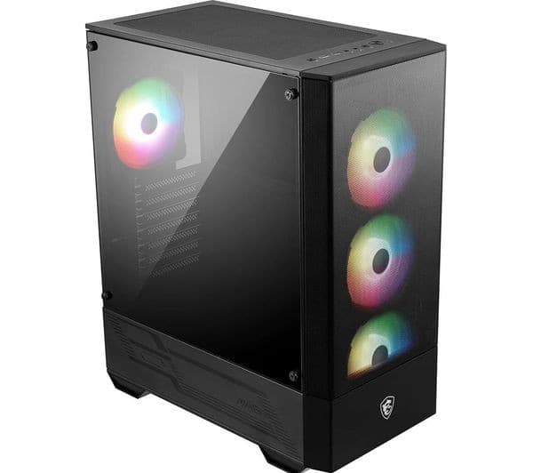 MSI MAG FORGE 112R ATX Mid-Tower PC Case with 4 x 120mm ARGB Fans, Tempered Glass - Black - Image 4