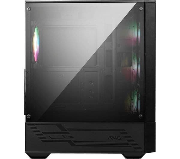 MSI MAG FORGE 112R ATX Mid-Tower PC Case with 4 x 120mm ARGB Fans, Tempered Glass - Black - Image 6