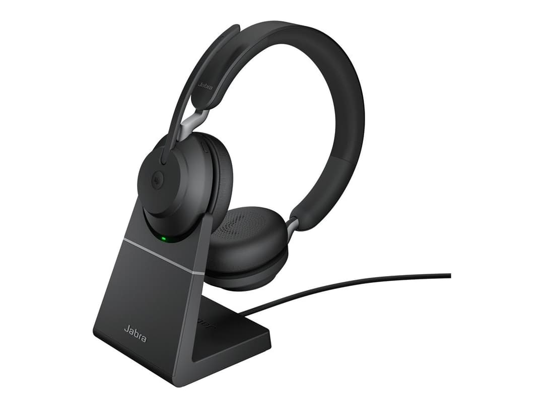 Jabra Evolve2 65 MS Stereo - headset - USB-A - with charging stand - Image 1