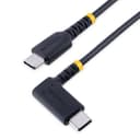 StarTech.com 6in (15cm) USB C Charging Cable Right Angle - 60W PD 3A - Heavy Duty Fast Charge USB-C Cable - Black USB 2.0 Type-C - Rugged Aramid Fiber - Short USB Charging Cord thumbnail 1