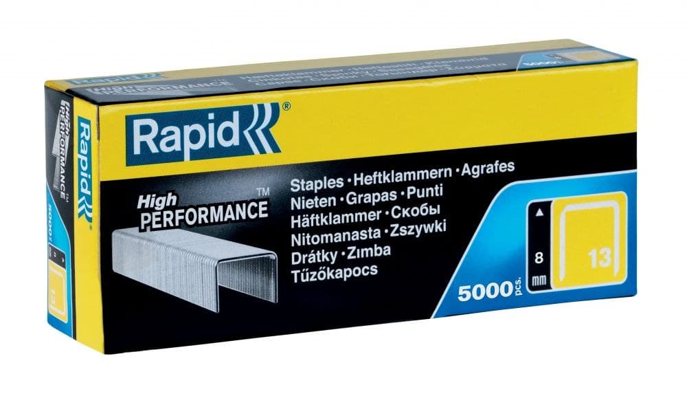 Rapid No. 13 Finewire Staple 8 mm Box of 5000