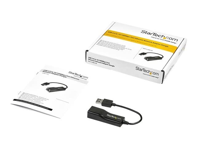 StarTech.com USB 2.0 to 10/100 Mbps Ethernet Network Adapter Dongle - USB Network Adapter - USB 2.0 Fast Ethernet Adapter - USB NIC (USB2100) - network adapter - USB 2.0 - 10/100 Ethernet - Image 3