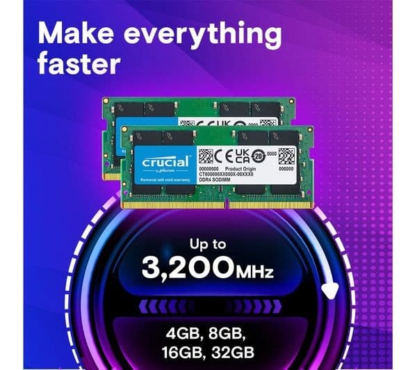 CRUCIAL DDR4 3200 MHz Laptop RAM - 8 GB - Image 2