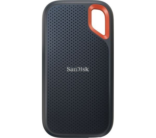 SANDISK Extreme Portable External SSD V2 - 500 GB, Black (SDSSDE61-500G-G25, up to 1050 MB/s)