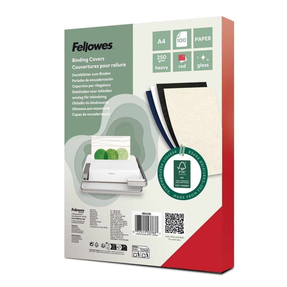 Fellowes 5370301 A4 Leatherboard Covers - Image 1