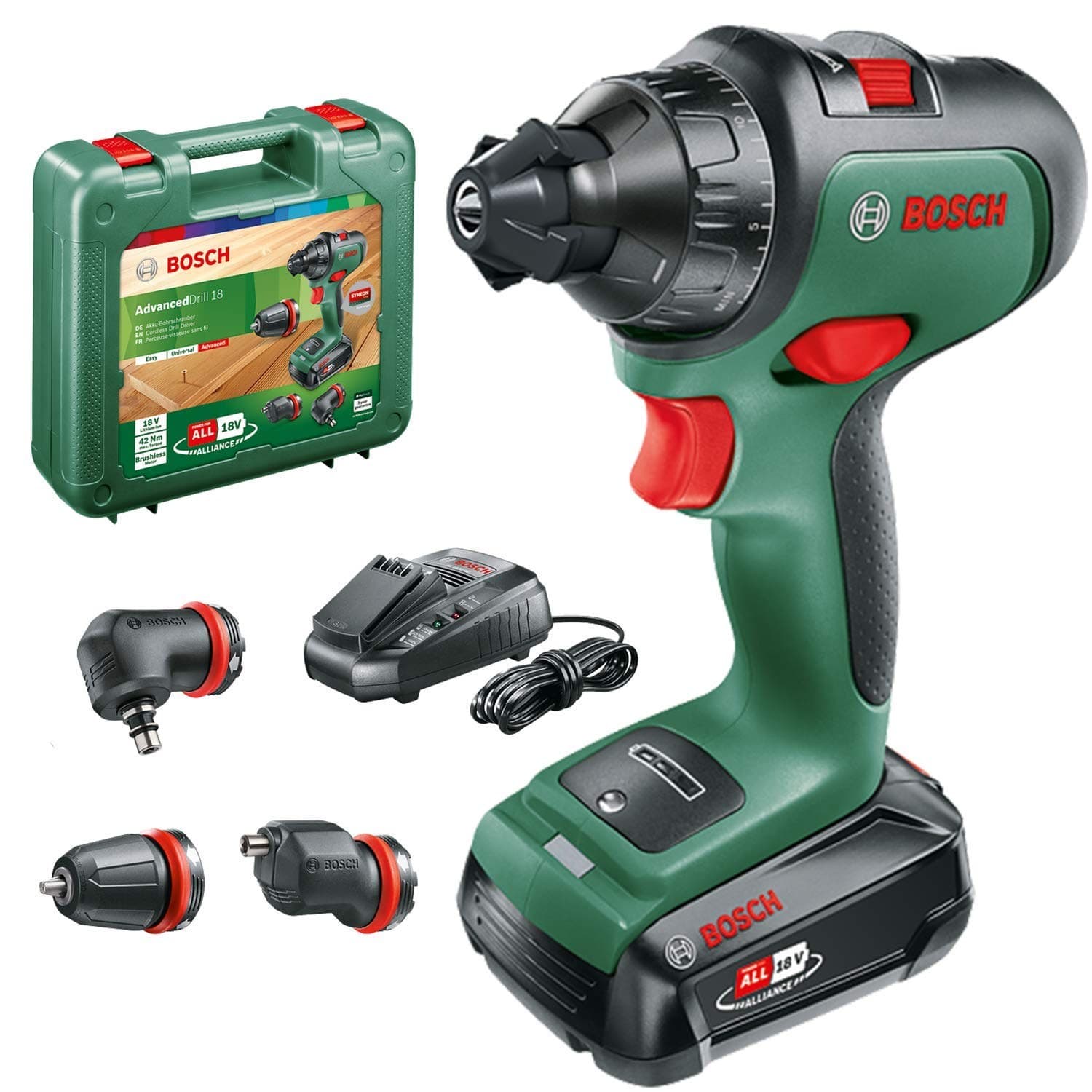 Bosch 06039B5074 Cordless AdvancedDrill 18 - Green