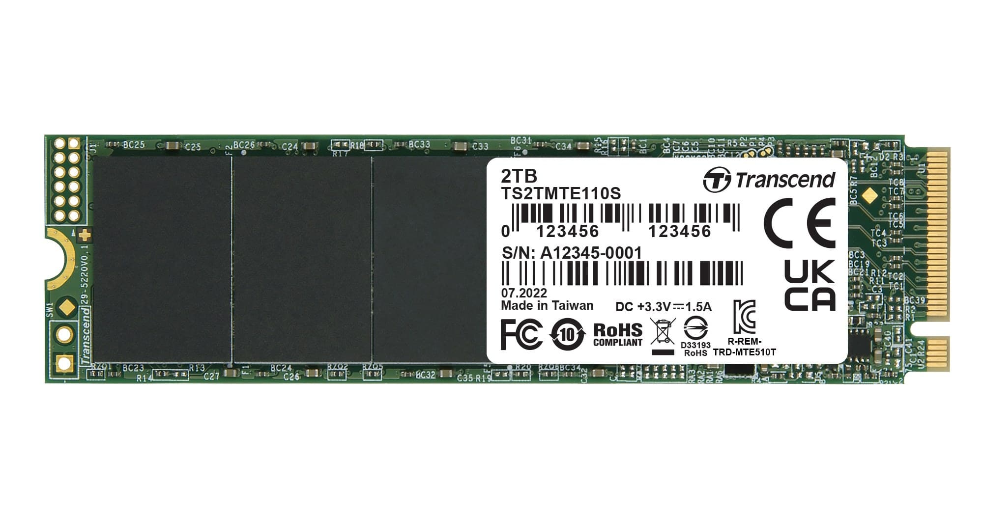 Transcend 110S M.2 2280 NVMe PCIe Gen3 x4 SSD - 2TB