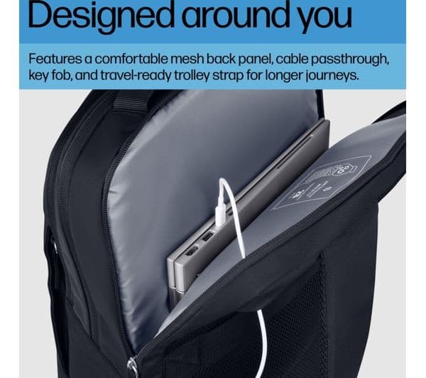 HP 15.6" Laptop Backpack Black & Grey - Image 6