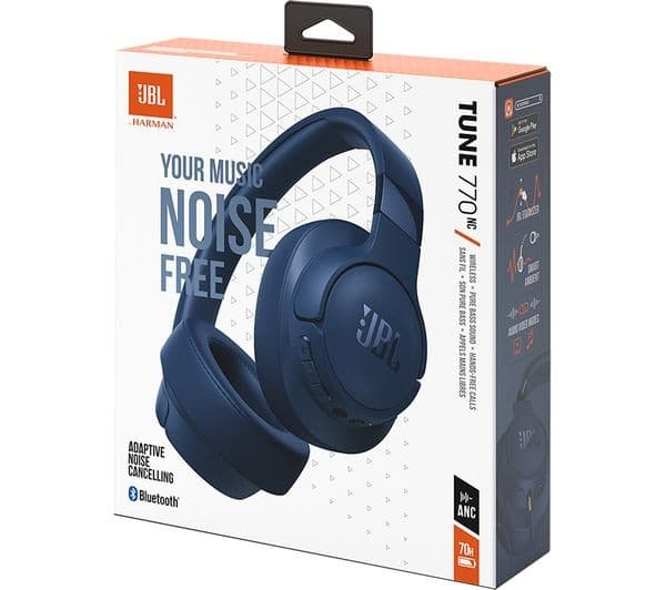 JBL Tune 770NC Wireless Over-Ear Bluetooth Noise-Cancelling Headphones - Blue - Image 9