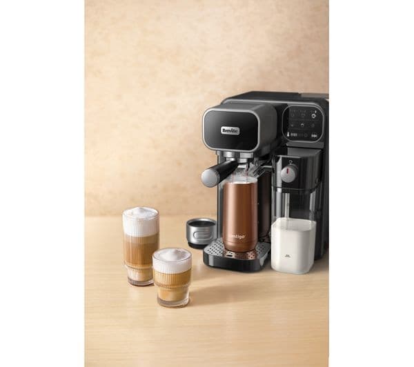 Breville Prima Latte Luxe VCF166 Coffee Machine Black & Silver - Image 7