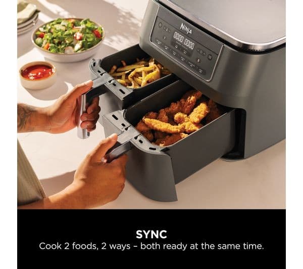 Ninja DZ300UK Dual Zone Air Fryer Gunmetal Grey - Image 3