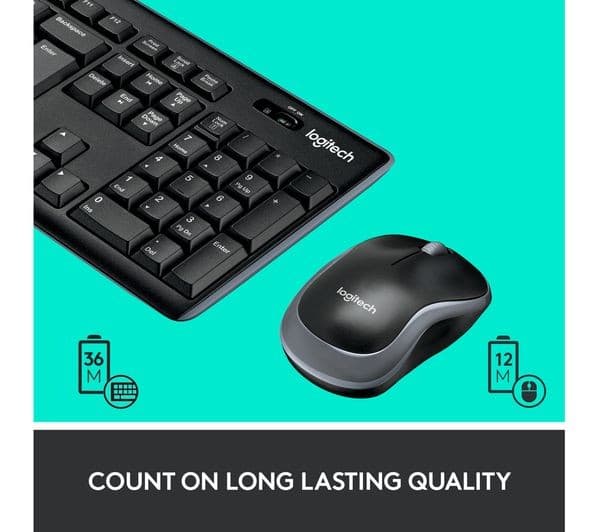 Logitech MK270 Wireless Keyboard Mouse Set Black - Image 6
