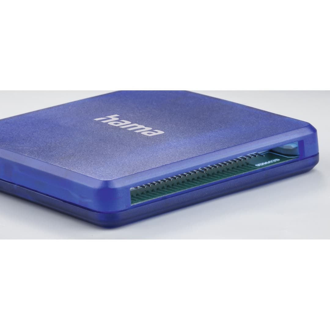 Hama USB 2.0 Multi-Card Reader, SD/microSD/CF - Blue - Image 2