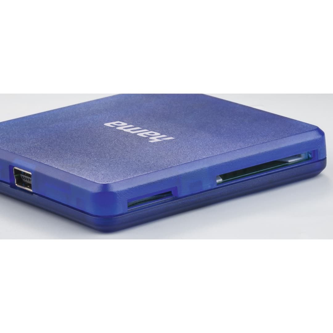Hama USB 2.0 Multi-Card Reader, SD/microSD/CF - Blue - Image 3