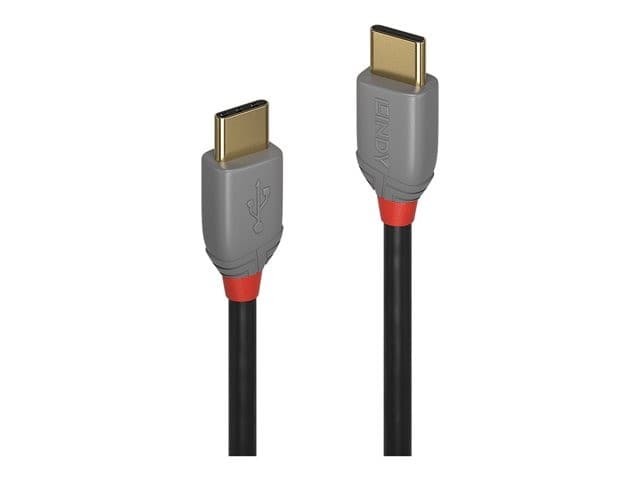 Lindy Anthra Line USB 2.0 USB-C to USB-C Cable 1m 480Mbps 60W PD Black - Image 2