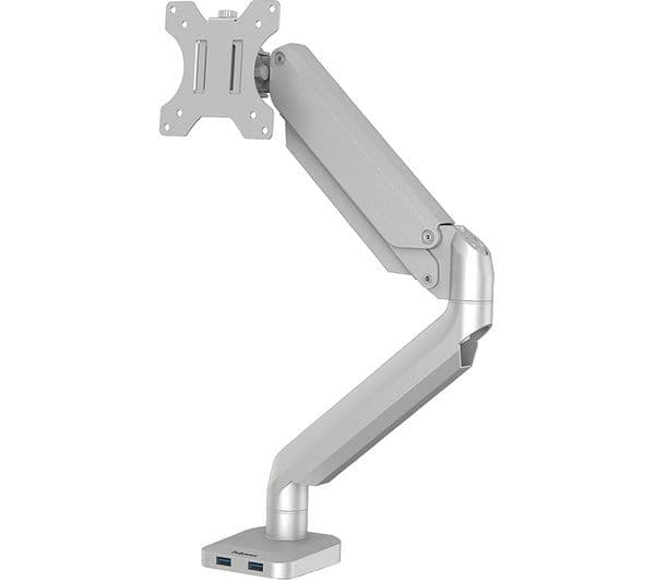 FELLOWES Platinum Series Single Arm Tilt & Swivel 40" Monitor Desk Mount - Silver