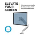 FELLOWES Platinum Series Single Arm Tilt & Swivel 40" Monitor Desk Mount - Silver thumbnail 2