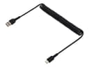StarTech R2ACC-1M-USB-CABLE Coiled USB-A to USB-C Cable 1m Black thumbnail 3