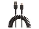 StarTech R2ACC-1M-USB-CABLE Coiled USB-A to USB-C Cable 1m Black thumbnail 6