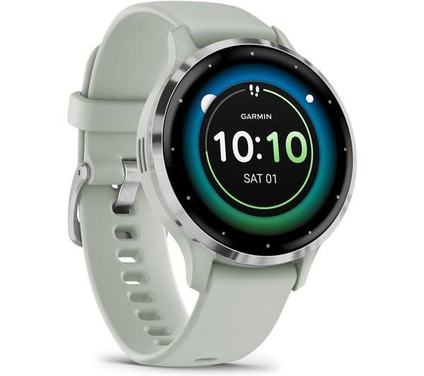 Garmin Venu 3S Smartwatch 41mm Silver & Sage Grey - Image 1