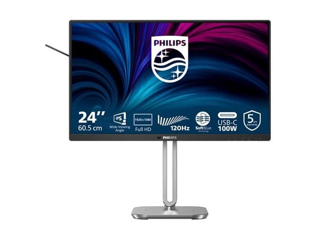 Philips 24B2U4301 24" Monitor Full HD Silver Charcoal - Image 2