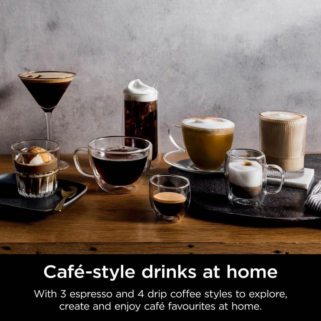 Ninja Luxe Café Premier 3-in-1 Coffee Machine with Built-In Grinder & Milk Frother Gun Metal ES601UKGM - Image 4