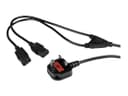 StarTech PXT101YUK Power Splitter Black thumbnail 1