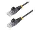 StarTech N6PAT300CMBKS Slim LSZH CAT6 Ethernet Patch Cable 3m Black - 10 Gigabit Snagless RJ45 100W PoE thumbnail 1