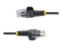 StarTech N6PAT300CMBKS Slim LSZH CAT6 Ethernet Patch Cable 3m Black - 10 Gigabit Snagless RJ45 100W PoE thumbnail 2