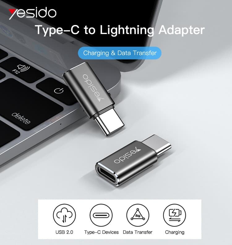 Yesido GS09, USB,A to Type,C OTG Adapter - Black - Image 2