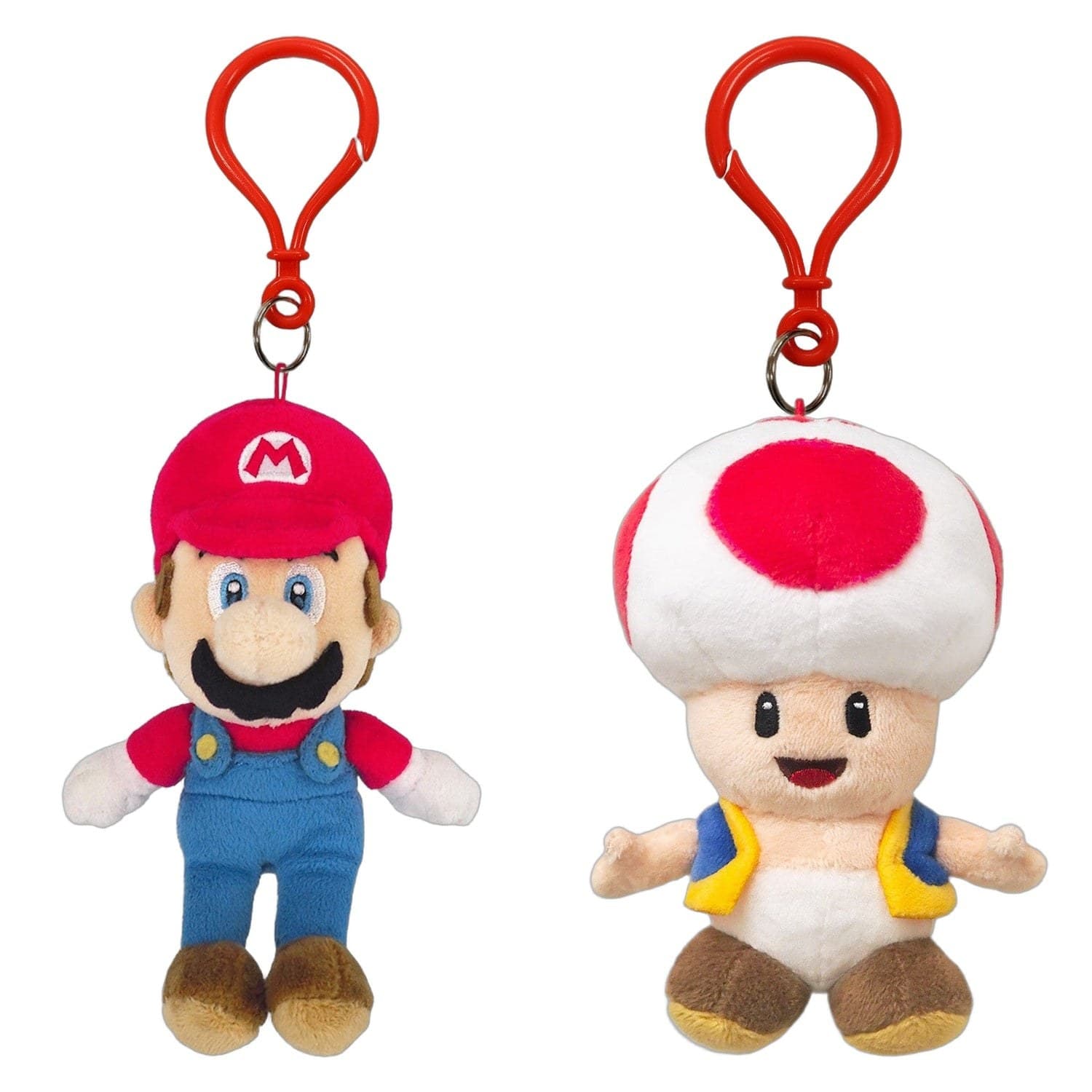 SAN-EI Nintendo Super Mario and Toad Keychain Bundle