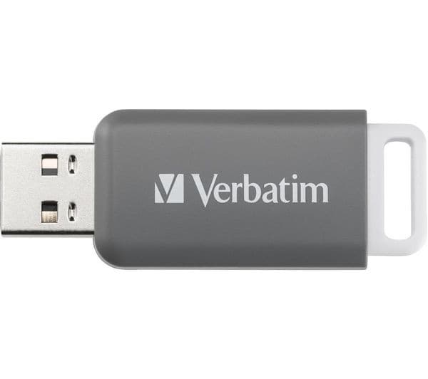 VERBATIM DataBar USB 2.0 Memory Stick - 128 GB, Grey - Image 1