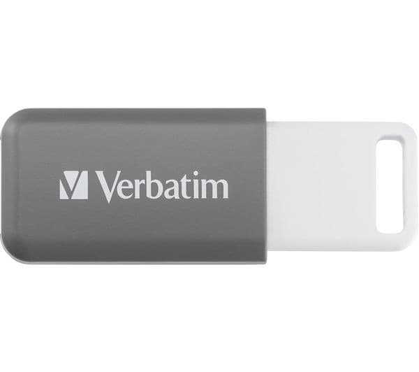 VERBATIM DataBar USB 2.0 Memory Stick - 128 GB, Grey - Image 2