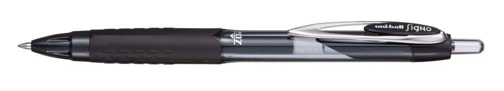 uni-ball Signo 207 12 Pack Black Retractable 0.7mm Med Nib Rollerball
