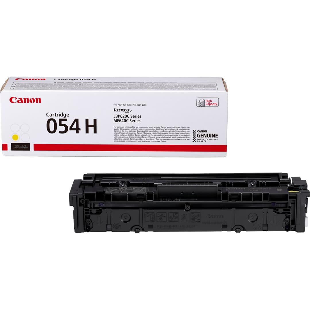 Canon 054 H High Yield Toner Cartridge, Yellow - Image 1