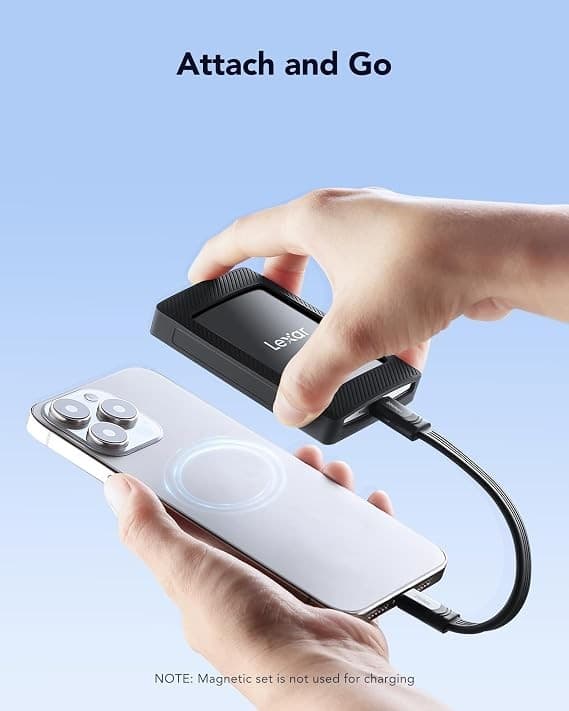 Lexar SL500M 1TB Portable External SSD USB 3.2 Gen 2x2 Magnetic Game - Image 2