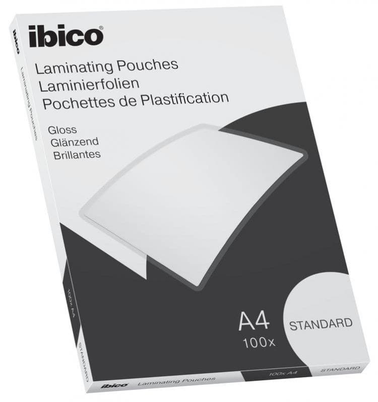 Ibico Basics A4 Gloss Laminating Pouches Standard - Pack of 100 - Image 1