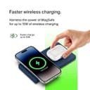 Belkin BoostCharge Pro 2-in-1 MagSafe Wireless Charging Pad 15W Blue thumbnail 2