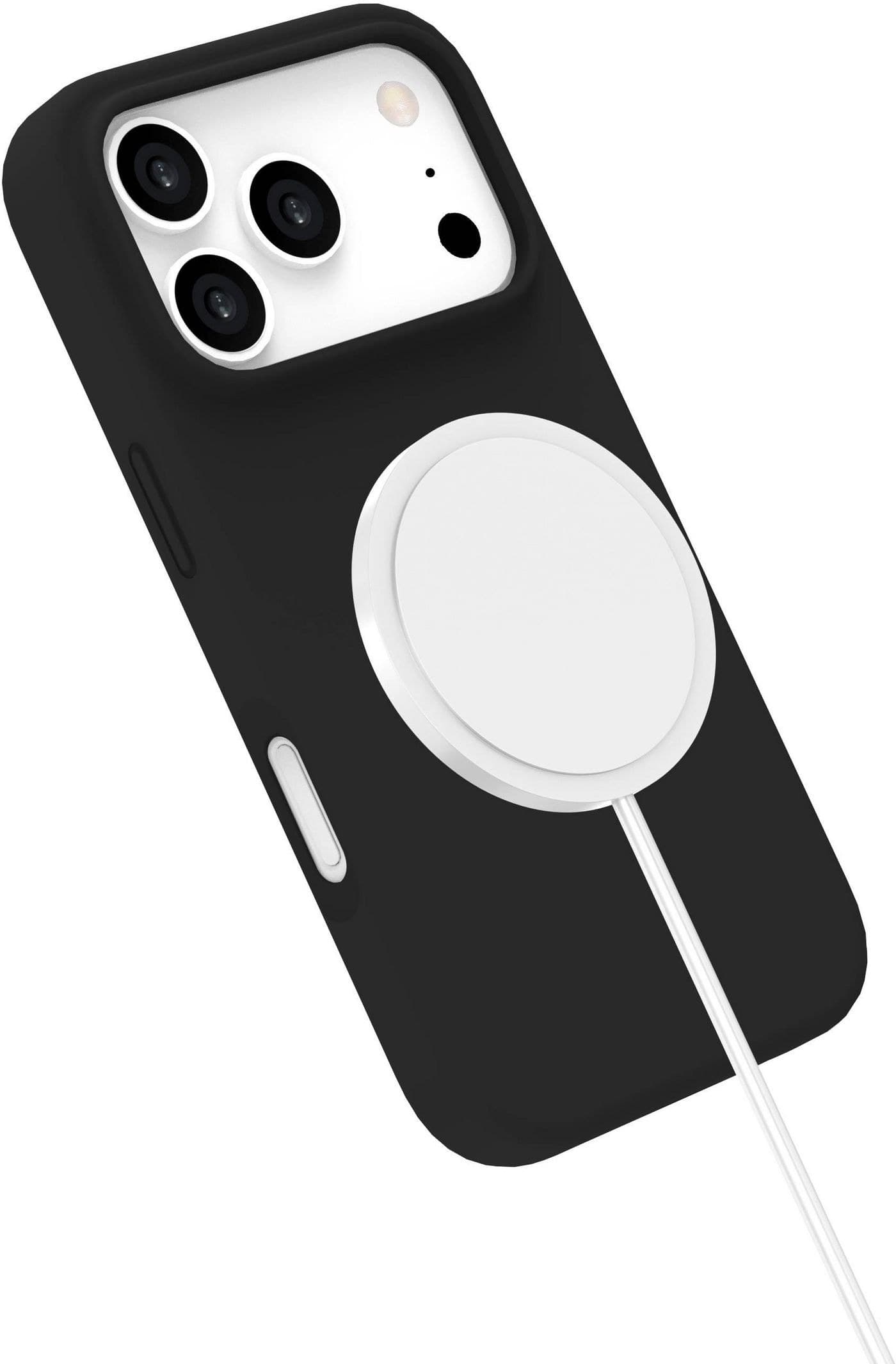 eSTUFF INFINITE (GRS) ROME Magnetic Silicone Cover for iPhone 17 Pro - Black
