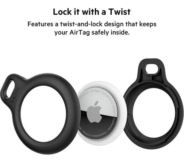BELKIN Secure AirTag Holder with Strap - Black - Image 3