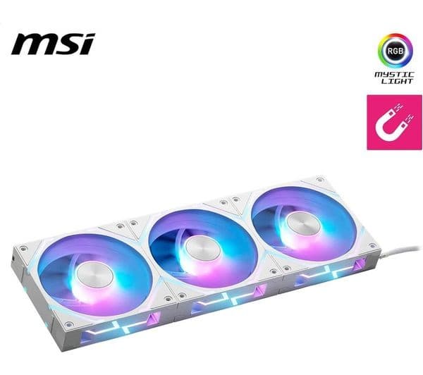 MSI MPG EZ120 ARGB 120mm Case Fan Triple Pack - White - Image 3