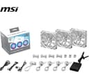 MSI MPG EZ120 ARGB 120mm Case Fan Triple Pack - White thumbnail 4