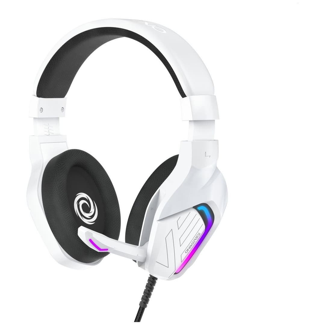 Oniverse Meteor RGB LED Wired Gaming Headset with Mic for PS5, PS4, Xbox, Switch & PC - Frost White - Image 3