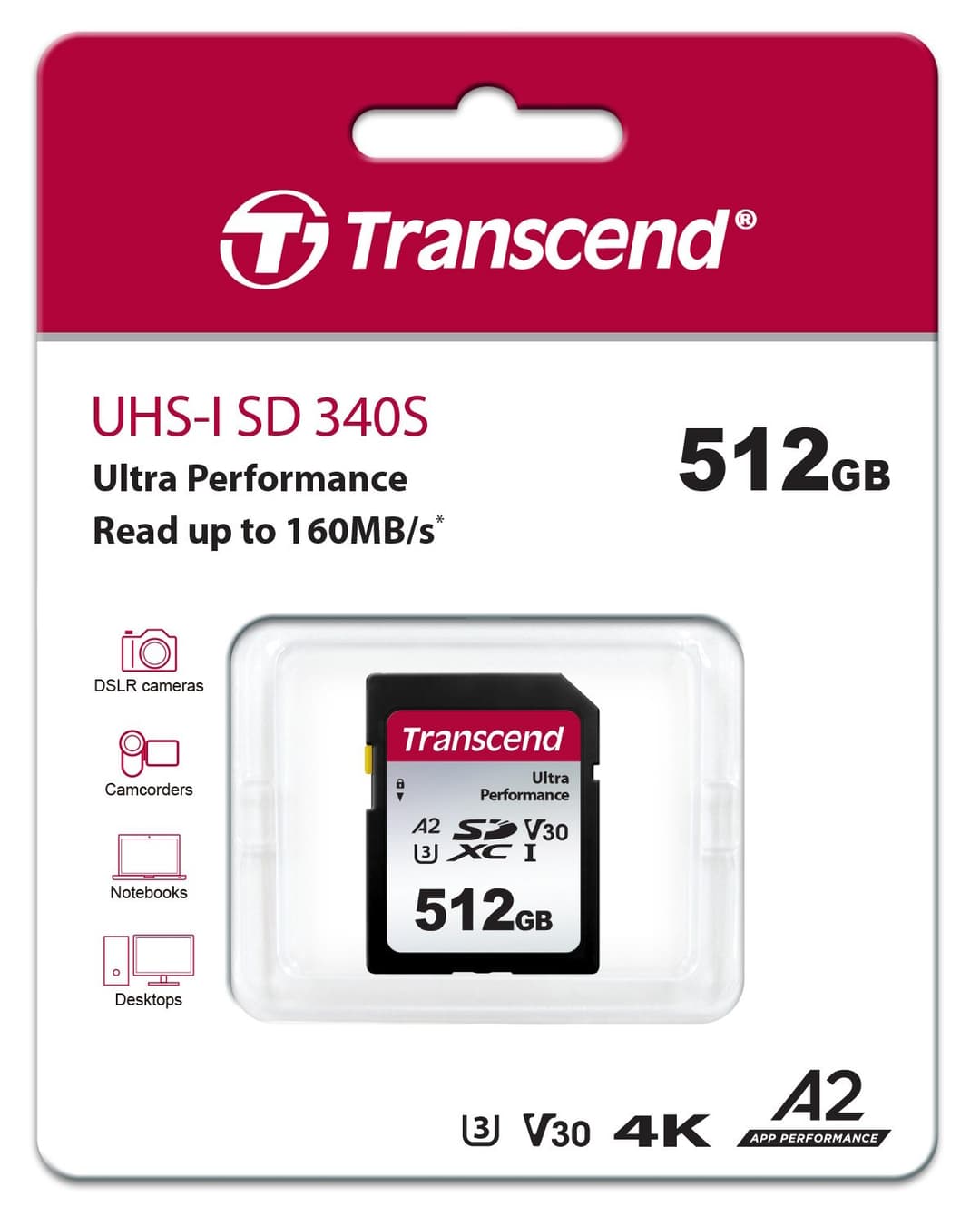 512GB Transcend UHS-I SD 340S Ultra Performance SD Card U3 A1 V30 - Image 2