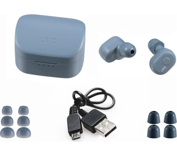 JVC HA-A10T True Wireless Bluetooth Earphones with Memory Foam Earpieces - Grey - Image 9