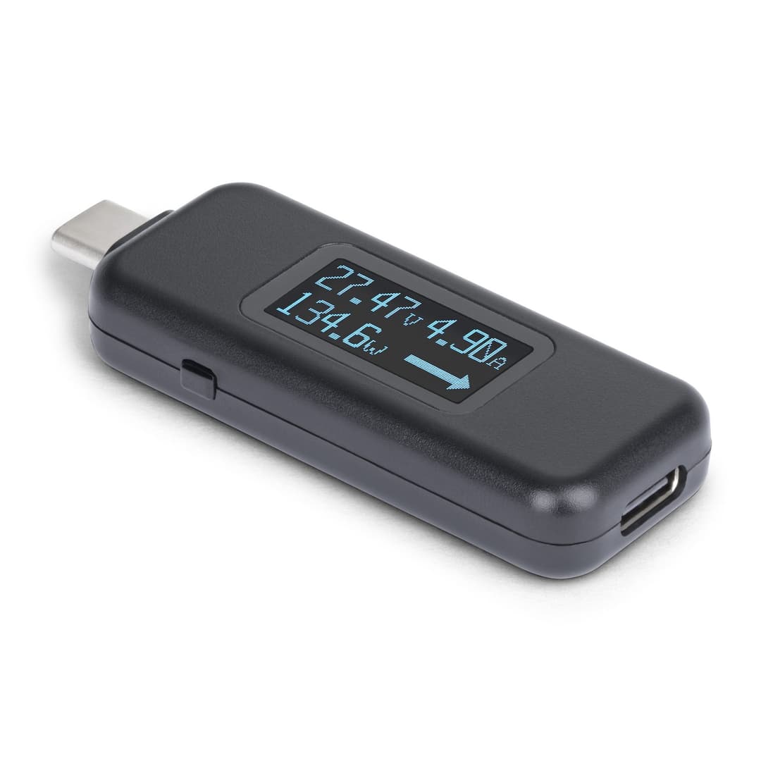 StarTech.com USB-C Power Tester, Digital Multimeter, Bi-Directional Voltage and Current Meter, Up to 240W PD EPR, Portable USB-C Cable and Port Power Meter Tester - Image 1