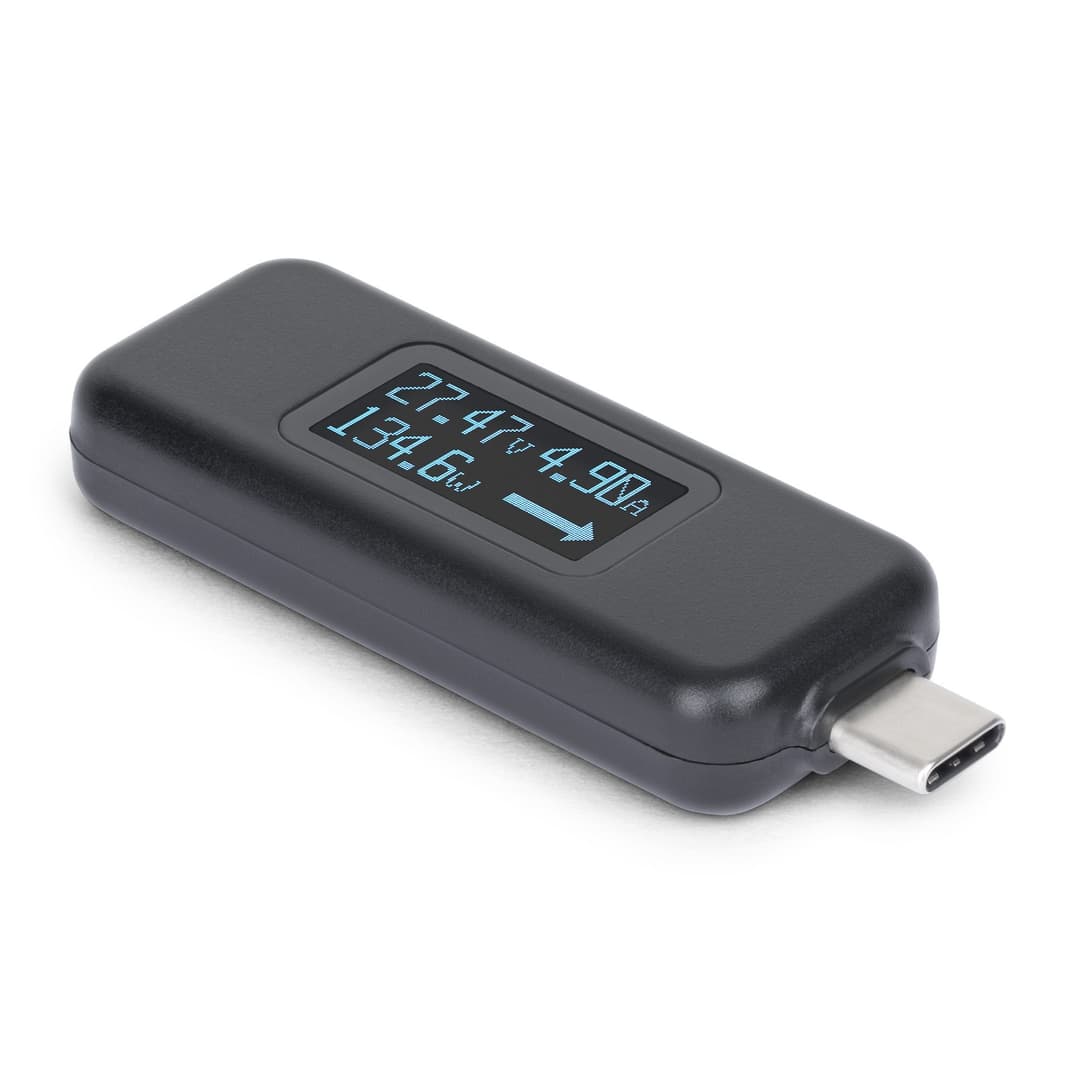 StarTech.com USB-C Power Tester, Digital Multimeter, Bi-Directional Voltage and Current Meter, Up to 240W PD EPR, Portable USB-C Cable and Port Power Meter Tester - Image 2