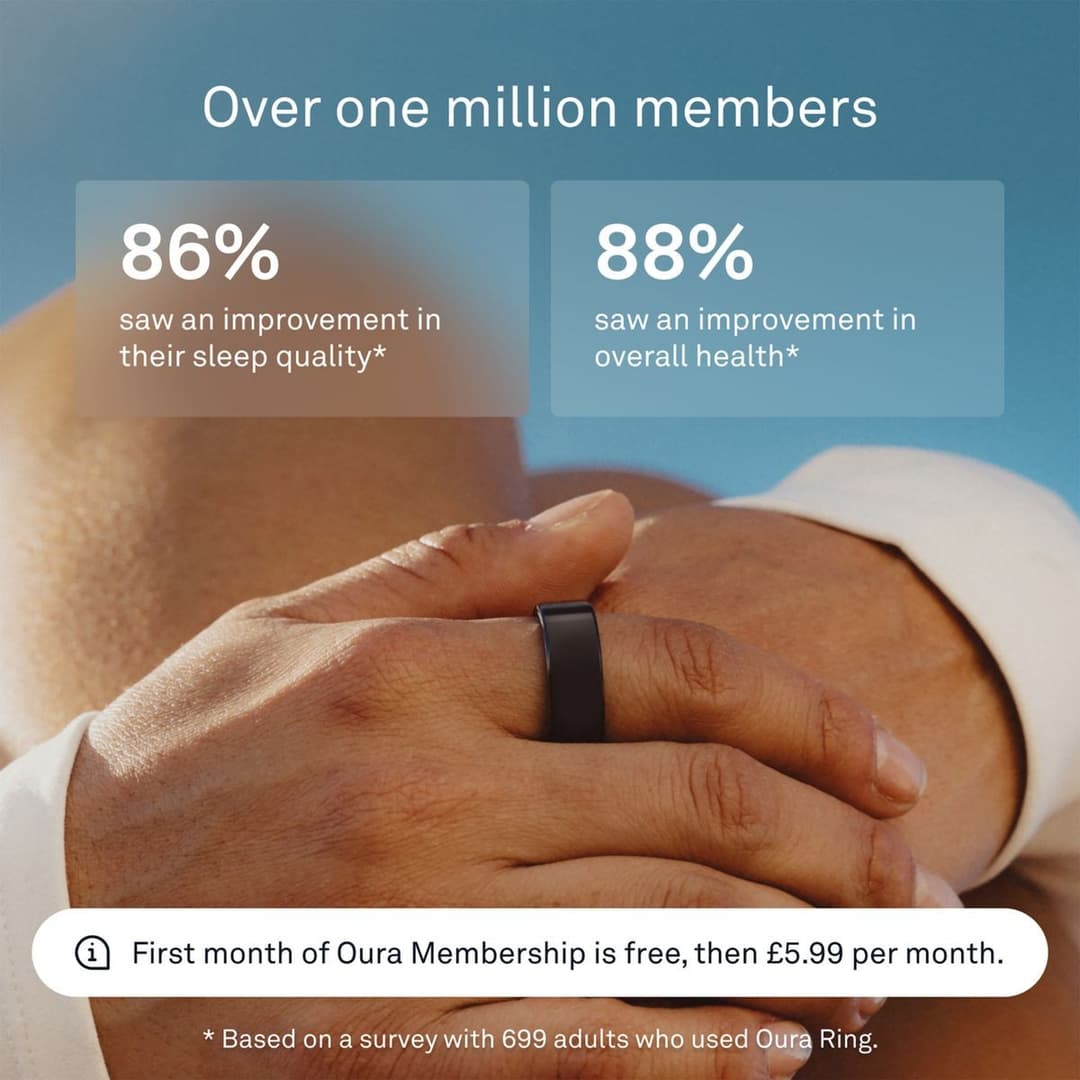 Oura Ring 4 Smart Ring - Black, Size 12 - Image 8